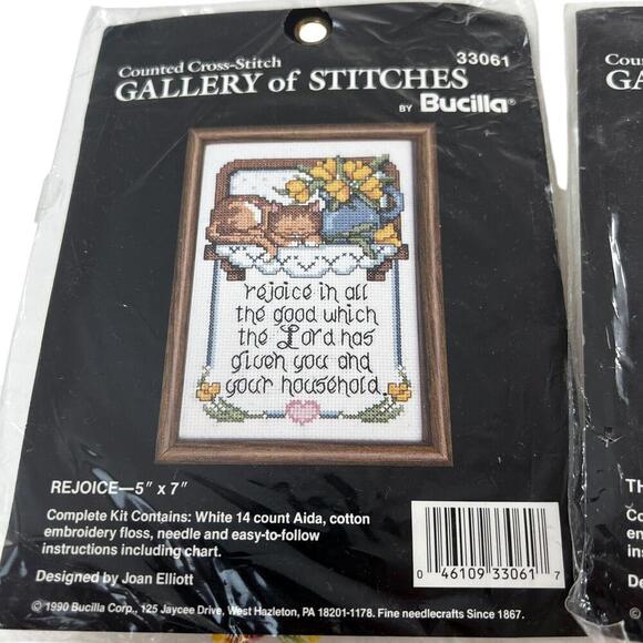 Bucilla Gallery of Stitches Counted Cross-Stitch Kits (Set of 2) - Picture 3 of 4